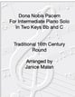 Dona Nobis Pacem for Intermediate Piano Solo in Two Keys piano sheet music cover
